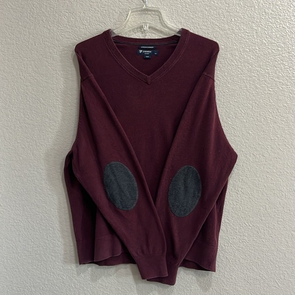 Cremieux classics pebbled burgundy cotton cashmere blend mens sweater Large - Picture 10 of 10